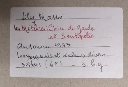 null Lily MASSON (1920-2019) :
Les Météores : Chien de garde et Sentinelle, automne...