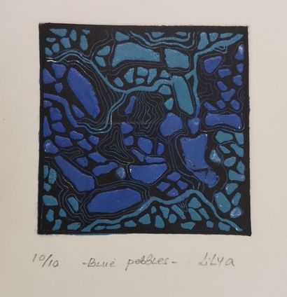 null LILYA Pavlovic-Dear (1947) : 
Blue pebbles
Gravure, signée en bas à droite,...