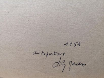 null Lily MASSON (1920-2019) :
Autoportrait, 1959
Crayon sur papier, signé, daté...