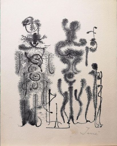 null IENE (XXème siècle) : 
Adam et Eve
Carte de voeux de la Galerie Furstenberg...