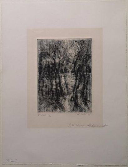 null Claude VALLET (XXe siècle) :
Hiver, 1958
Lithographie, signée et datée 58 en...