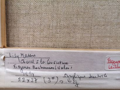 null Lily MASSON (1920-2019) :
Figures rocheuses (Volos) : Cheval à la couverture,...