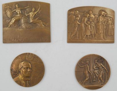null 2 Plaques et 2 Médailles : Paris.
Plaque en bronze représentant la République...