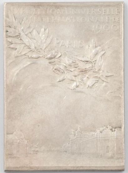 null O.Roty (1846-1911). : Plaque Commémorative bronze à patine argent.
Avers-1801-1900,...
