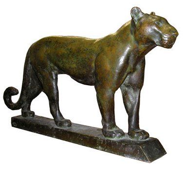 Charles DELHOMMEAU Le Puma. Bronze. Fonte Barbedienne.