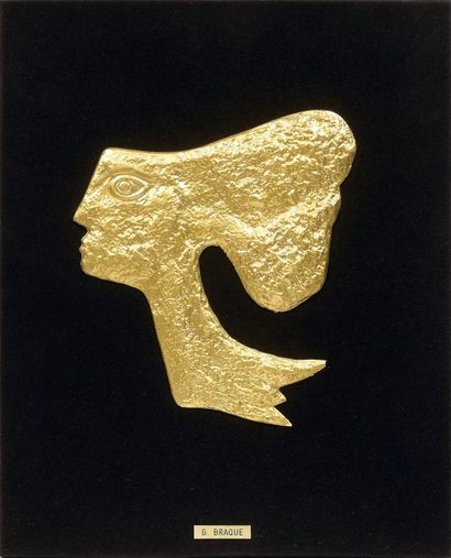 Georges Braque Atalante Fonte de reproduction en aluminium doré, d'après l'oeuvre... Gazette Drouot
