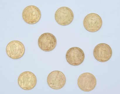 10 coins of 20 gold francs to the Engineers:...