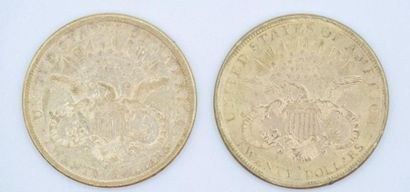 null 2 pièces de 20 dollars Or Liberty : 1882 S et 1884 S. 

Poids : 66,75 g

(usures).



Estimation...