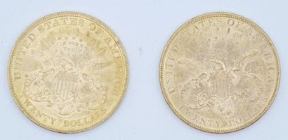 null 2 pièces de 20 dollars Or Liberty : 1895 S et 1896.

Poids : 66,94 g.

(usures).



Estimation...