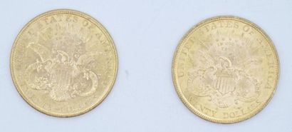 null 2 pièces de 20 dollars Or Liberty : 1896 et 1898 S.

Poids : 66,96 g.

(usures).



Estimation...