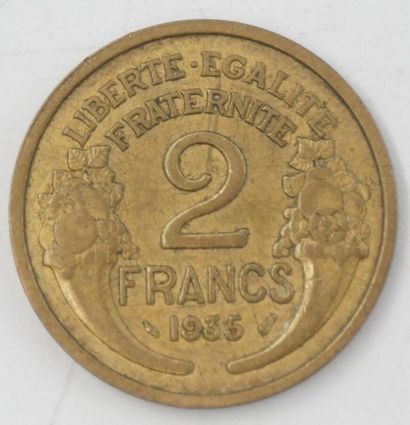 null France. IIIème République.
2 Francs 1935. Morlon. Bronze Aluminium.
Etat Mo...