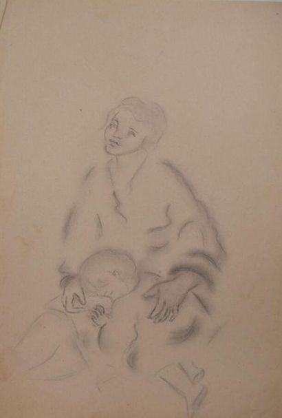 null Jean ODET (20th century).

La Lavandière.

Pencil drawing, signed and dated...