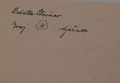 null Odette Steiner (20th century).

The Letter.

Fine black pen on paper.

Inscription...