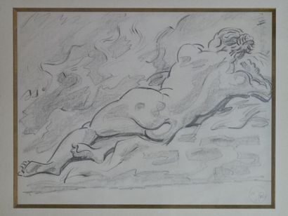 null André MASSON (1896-1987) :

Woman (drawing after François BOUCHER), 1951

Pencil...