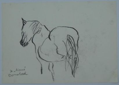 null CONSTANT Joseph (1892-1969): 

Horse

Charcoal on paper, signed and dedicated...