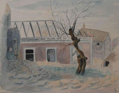 null Ecole du XXème siècle.

La Maison et l'arbre. 2 Dessins.

Aquarelle sur papier...