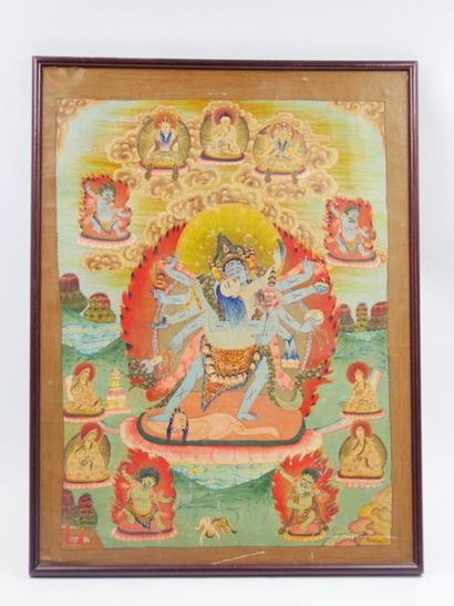 20th century: 
- Tangkha, tempera on canvas,...