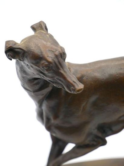 null Pierre Jules MENE (1810-1879) According to, 

Greyhound to the ball

Bronze...