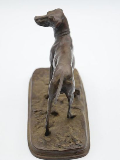 null Pierre-Jules MÈNE (1810-1879), D'après
Braque
Epreuve en bronze à patine brune...