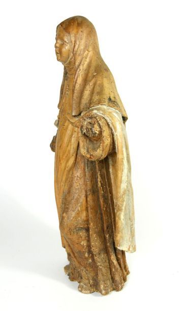 null Sainte en bois anciennement polychrome en bois sculpté.

Epoque XVIIIe siècle.

(Manques...