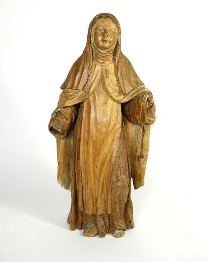 null Sainte en bois anciennement polychrome en bois sculpté.

Epoque XVIIIe siècle.

(Manques...