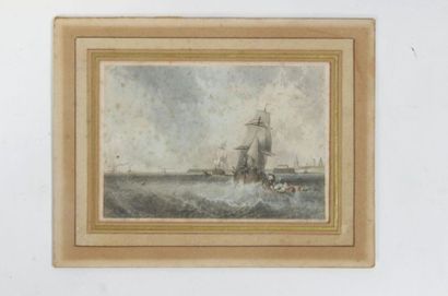 null Set of 6 engravings (3 under glass), some of which are enhanced with watercolours...