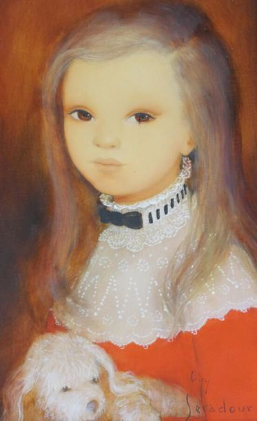 null Guy SERADOUR (1922-2007)

Portrait de jeune fille au chien

Huile sur toile...