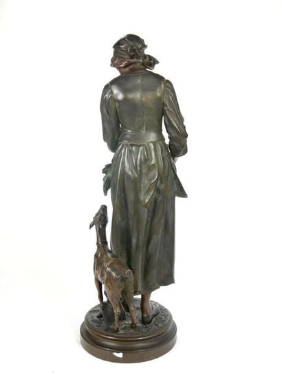 null Pierre Louis DÉTRIER (1822 - 1897) From 
Retour des Champs
Bronze with brown...