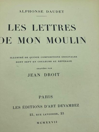 Alphonse DAUDET - LES LETTRES DE MON MOULIN Alphonse DAUDET 
Les lettres de mon moulin...