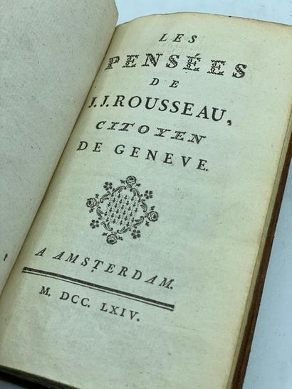 ROUSSEAU - MIRABEAU - LE GENTIL Ensemble de trois livres 
- Jean Jacques ROUSSEAU...