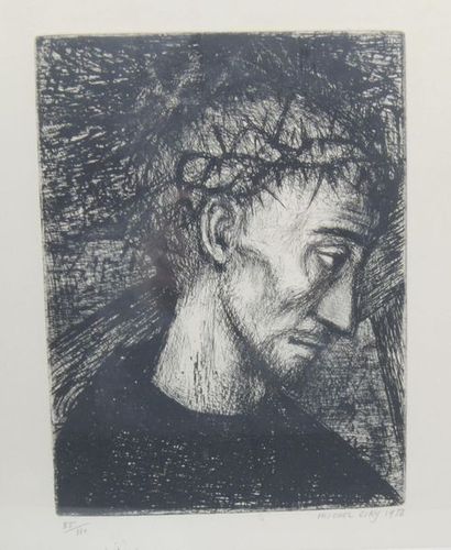 null Michel CIRY (1919-1975) 
Christ crowned with thorns 
Etching numbered 85/110,...