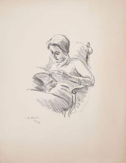 null Maurice ASSELIN (1882-1947) 
Woman sitting reading
Lithograph signed and numbered...