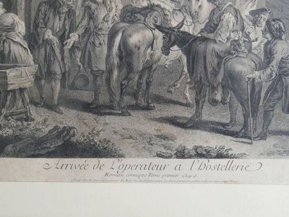 null Louis SURUGUE (1686-1762) according to
Arrival of the operator at the hostellerie
Engraving...