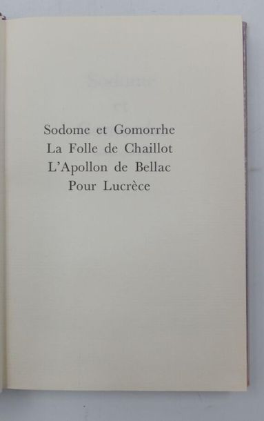 null [THEATRE] - Ensemble of 4 Volumes.
Jean Giraudoux - Theatre. Volumes 1 to 4....