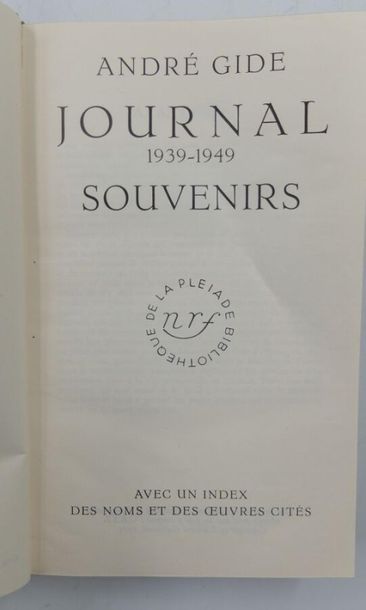 null BIBLIOTHEQUE DE LA PLEIADE: 
André Gide - Journal 1889-1939 and Journal 1939-1949-Souvenirs....