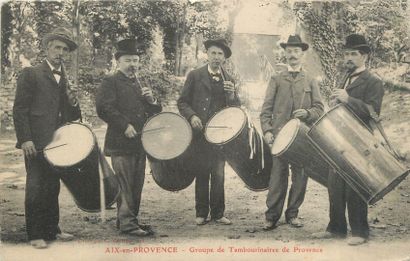 null 12 RHONE POSTAL CARDS: Selection. "Aix en Provence-Group of Drummers of Provence,...