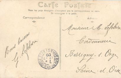 null 4 POSTCARDS & DIRECTED PHOTO CARDS: "Bonnières-Nacelle du dirigeable République,...