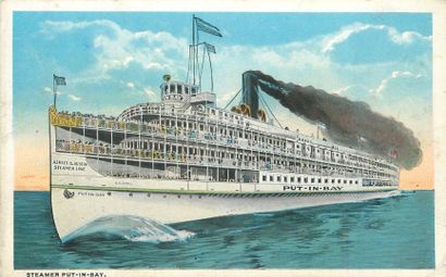 null 46 BOAT POST CARDS: Miscellaneous - Foreigners. Including" American Line US...