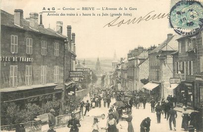 null 18 CORREZE POST CARDS: Small Selection. Including" Brive : L'Avenue de la Gare-Arrivée...