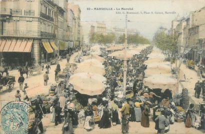 null 24 MARSEILLES POSTCARDS: Small Selection. Including" The Market (colored), The...