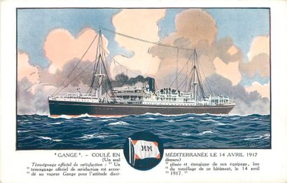 null 49 NAVIGATION COMPANY POST CARDS: Marine Messenger Services. Of which" The Vice-Admiral...