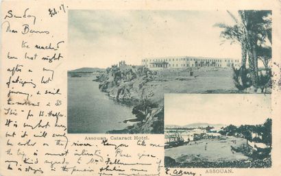 null 23 POST CARDS EGYPT: Small Selection. Including" Aswan-Cataract Hotel and view...