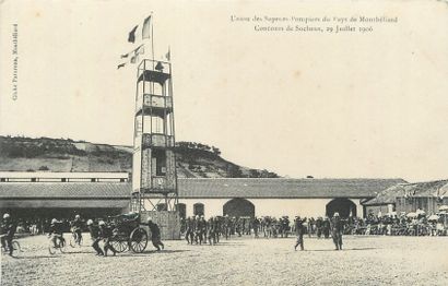 null 4 FIREFIGHTERS' POSTCARDS: Selection - Union des Sapeurs-Pompiers du Pays de...