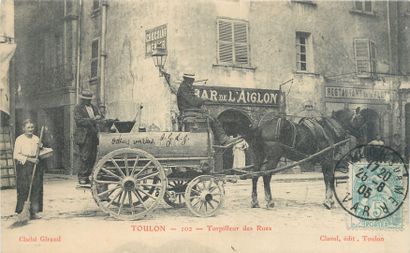 null 3 CARTES POSTALES PERSONNAGES : Sélection. "Toulon-102-Torpilleur des Rues (dos...