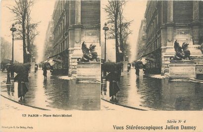 null 29 STEREOSCOPE VIEW POST CARDS: On Paper. Various Publishers. 22cp-Paris, 5-Province...