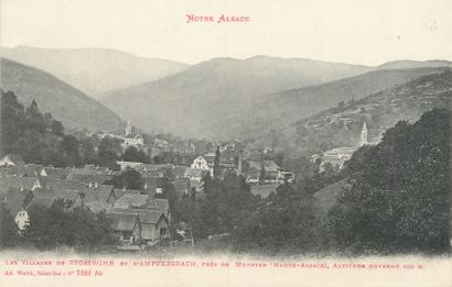 null 91 ALSACE POST CARDS: Depots 67-54cp and 68-37cp. Cities, qqs villages, qqs...