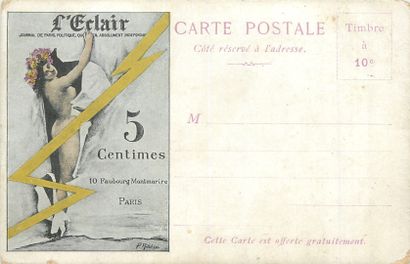 null 13 POSTCARDS THE JOURNALS: Including" L'Eclair by P.Ribéra, Cph-Man reading...