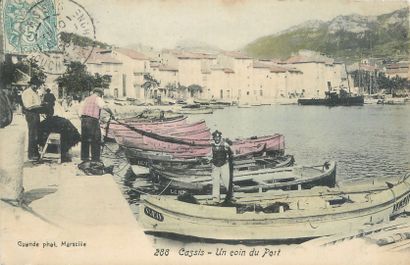 null 10 FISHING POSTCARDS: Bouches du Rhône selection. "288-Cassis-Un coin du Port...