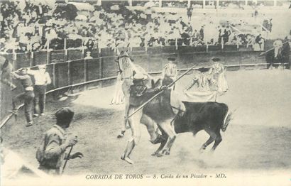 null 24 TAUROMACHY POST CARDS: 2cp-Nîmes and 22cp-Corrida de Toros (from booklet)....