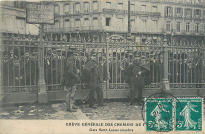 null 11 POLITICAL POST CARDS: Social - Various Departments. "6cp-Les Emeutes de Limoges...